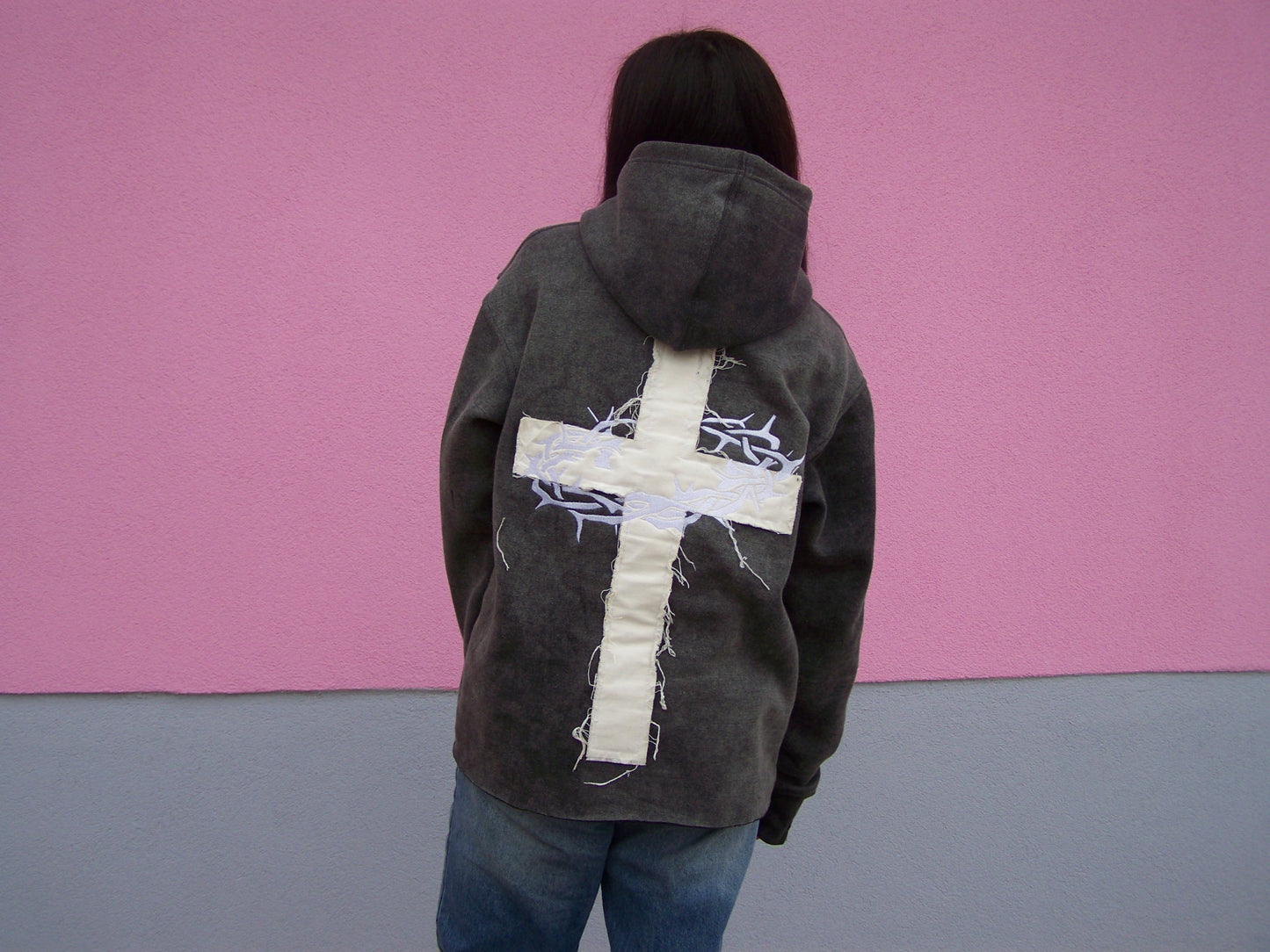 SAVED BY JESUS Grey Hoodie