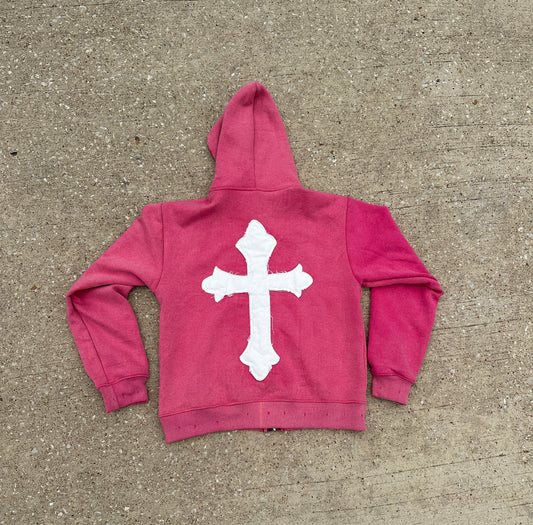 TRUST GOD ZIP-UP PINK