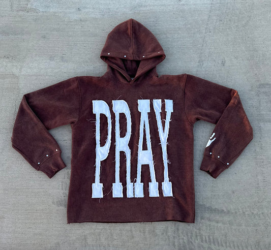 PRAY Brown Hoodie