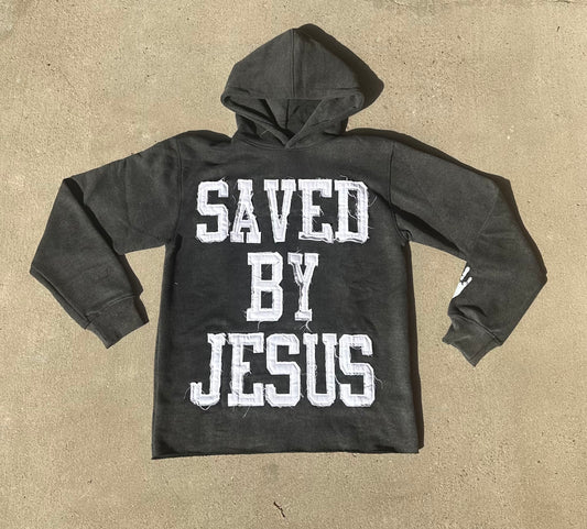 SAVED BY JESUS Grey Hoodie